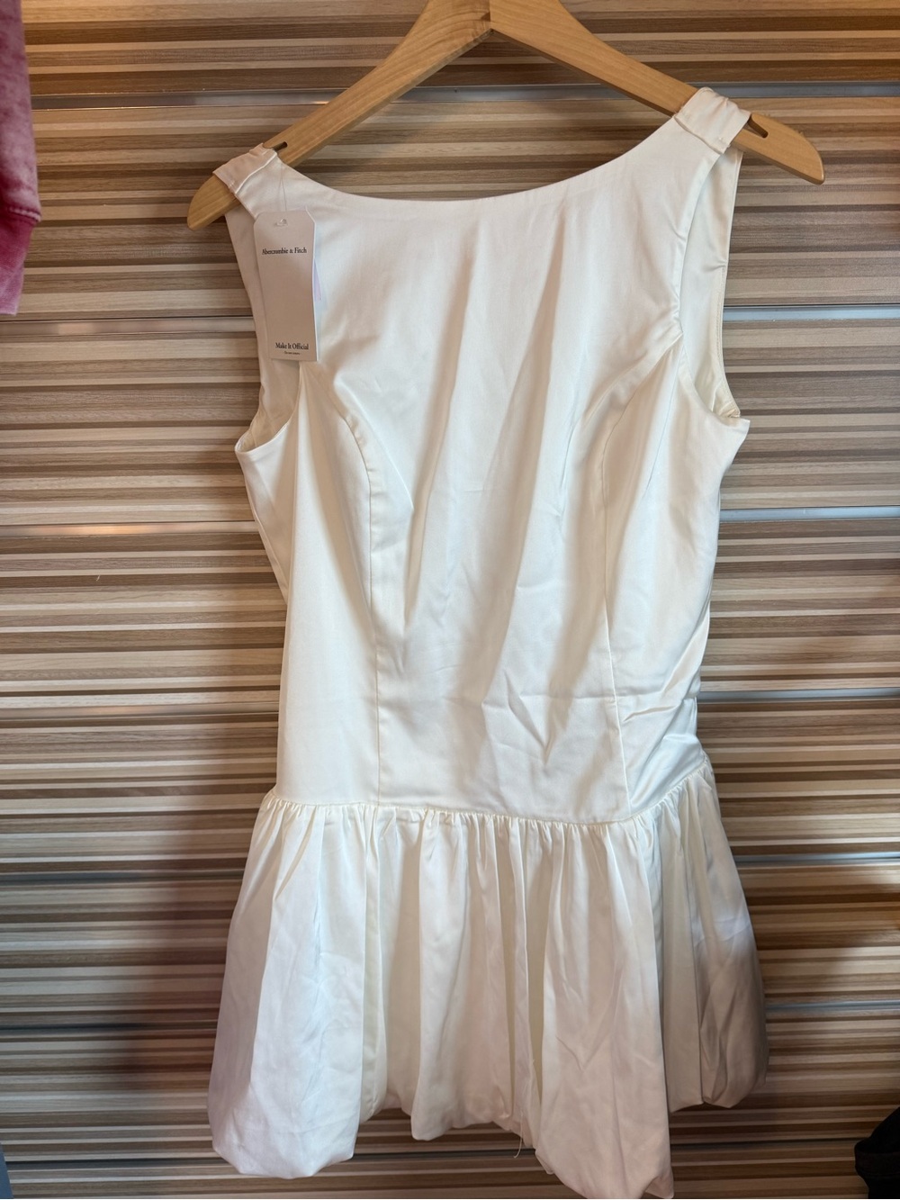 Abercrombie high neck bubble hem midi dress